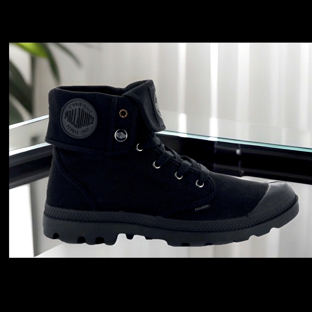Palladium BAGGY Men's Black Boots W/Foldable Cuffs Cushion Insole Sneaker/Boots